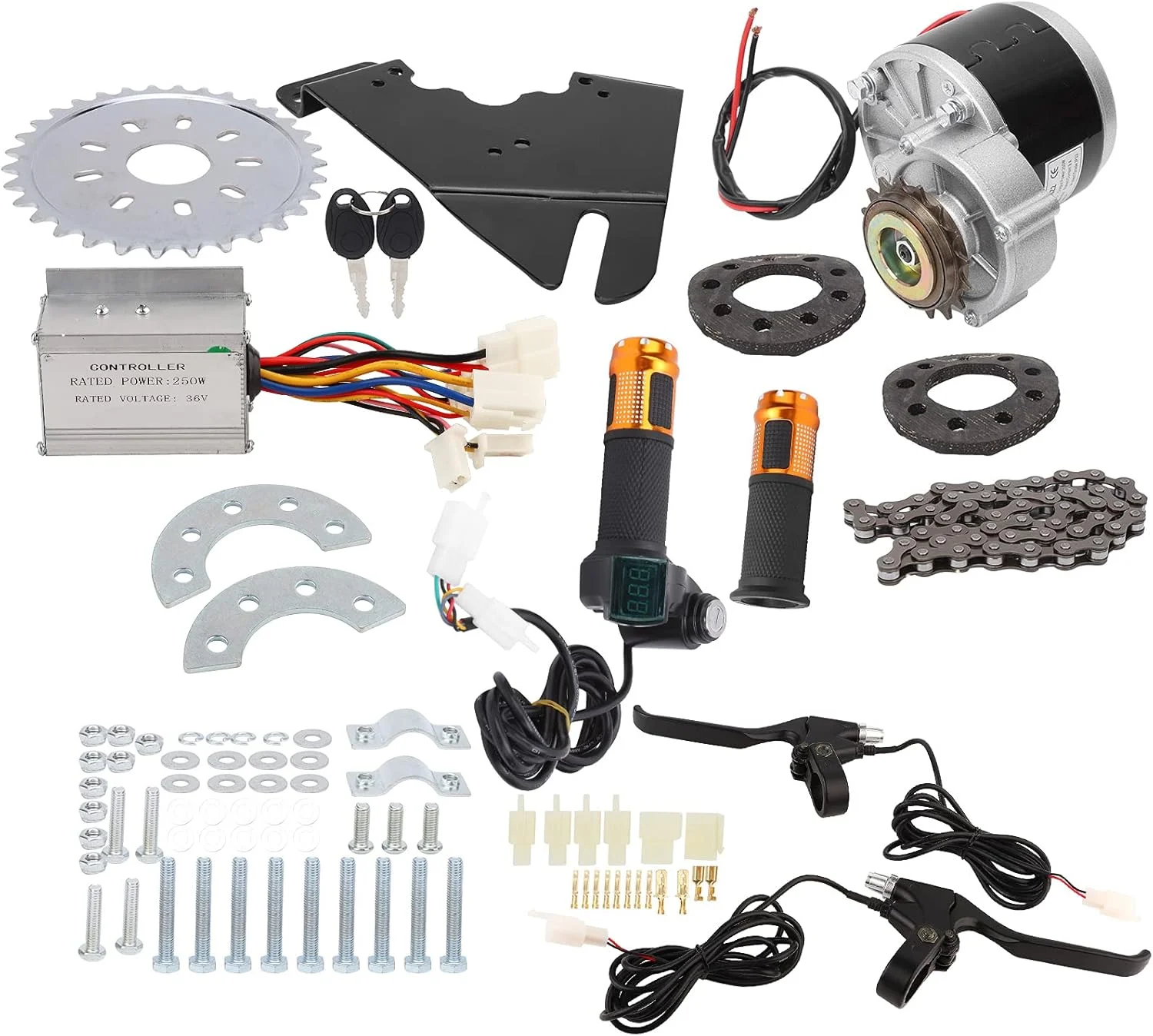 کیت کنترلر موتور، کیت تبدیل برقی 36 ولت 250 وات، کیت کنترلر موتور براش موتور الکتروموبیل، مجموعه تبدیل دوچرخه الکترونیکی DIY برای کیت کنترلر موتور، کیت تبدیل برقی 36 ولت 250 وات، کیت کنترلر موتور براش موتور الکتروموبیل، مجموعه تبدیل دوچرخه الکترونیکی DIY برای