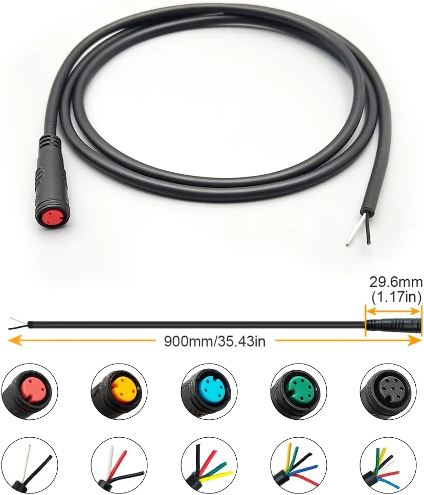 کابل افزایش طول دوچرخه برقی مادگی نری جولیت 2، 3، 4، 5، 6 پین، کانکتور افزایش طول دوچرخه برقی، دوشاخه ضد آب برای نمایشگر دوچرخه الکتریکی، دریچه گاز، قطعات دوچرخه برقی PAS، کابل افزایش طول… (5 پین مادگی)