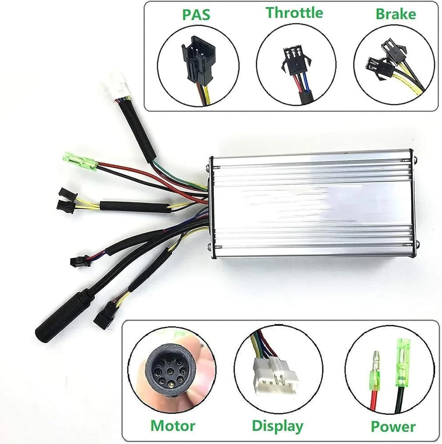 کیت تبدیل دوچرخه به برقی، چرخ جلو 48 ولت 1000 وات/1500 وات، موتور هاب بدون جاروبک، چرخ 16/20/24/26/27.5/28/29 اینچ/700C با صفحه نمایش LCD، 1000 وات/48 ولت -28i