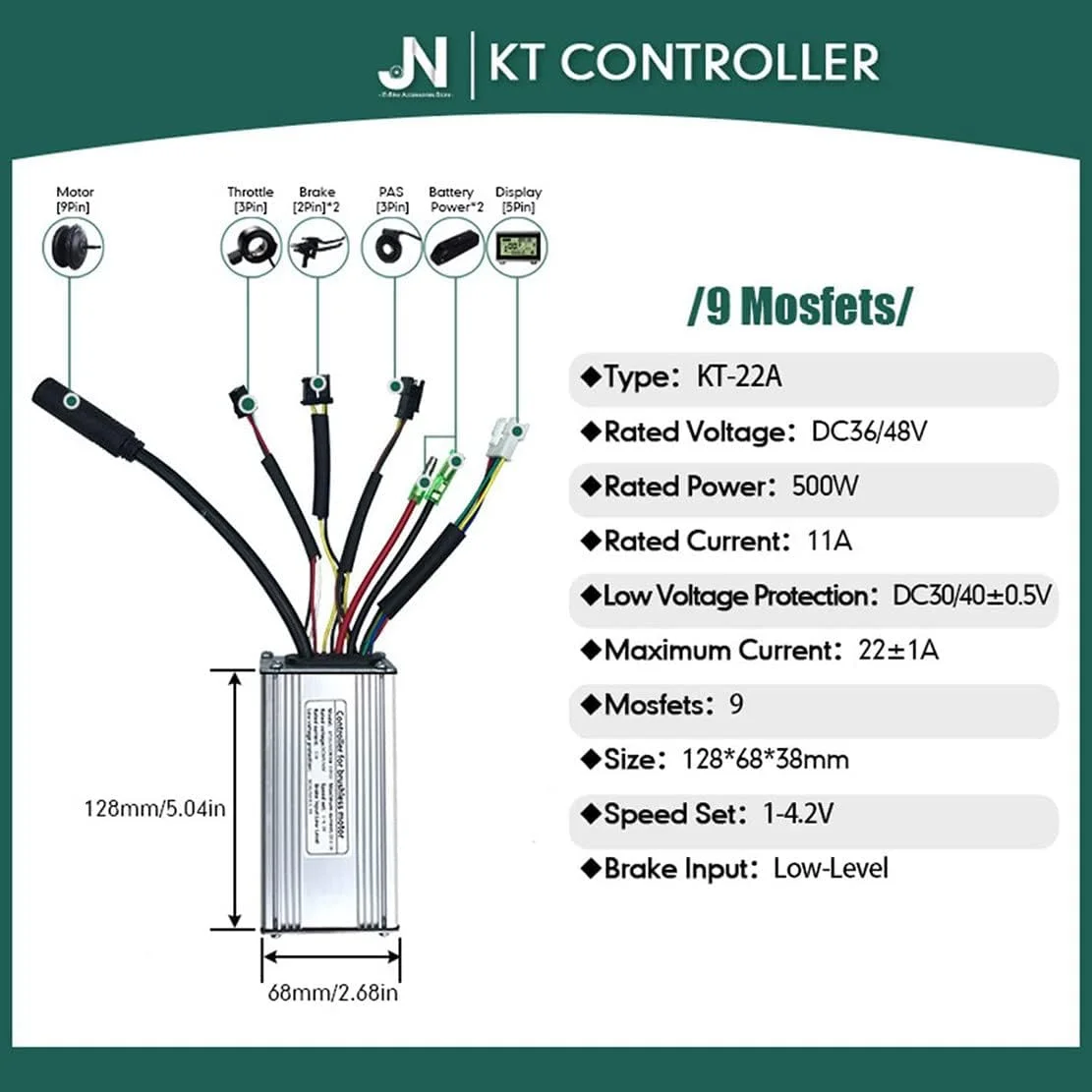 کیت دوچرخه برقی 20" 24" 26" 27.5" 28" 29" 700C چرخ موتور عقب کاست، موتور هاب بدون جاروبک و بدون دنده، کیت دوچرخه سواری دوچرخه برقی با کنترلر دو حالته