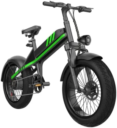 دوچرخه برقی مدل S5 با لاستیک پهن 20x4 اینچ، فریم فولادی، 7 دنده، موتور 350 وات، باتری 36 ولت 10.4 آمپر ساعت، مناسب برای کوهستان