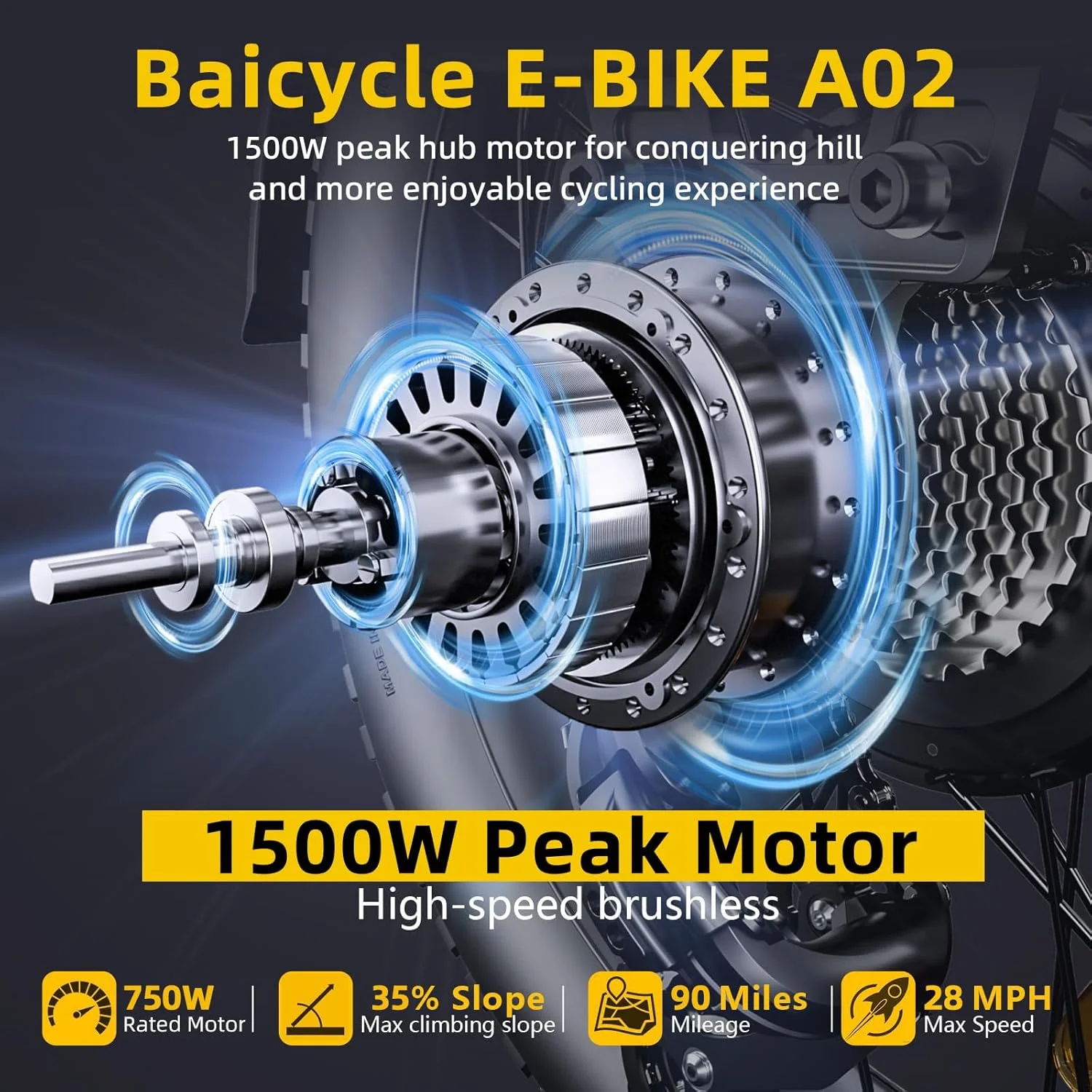 دوچرخه برقی، دوچرخه تاشو، با باتری قابل جابجایی 15.3 آمپر ساعتی، دوچرخه کوهستانی برقی با سرعت 32 کیلومتر در ساعت، موتور براشلس 750 واتی، کنترل برنامه، 7 سرعته، لاستیک های 20 اینچی و سیستم تعلیق دوشاخ جلو (مشکی)