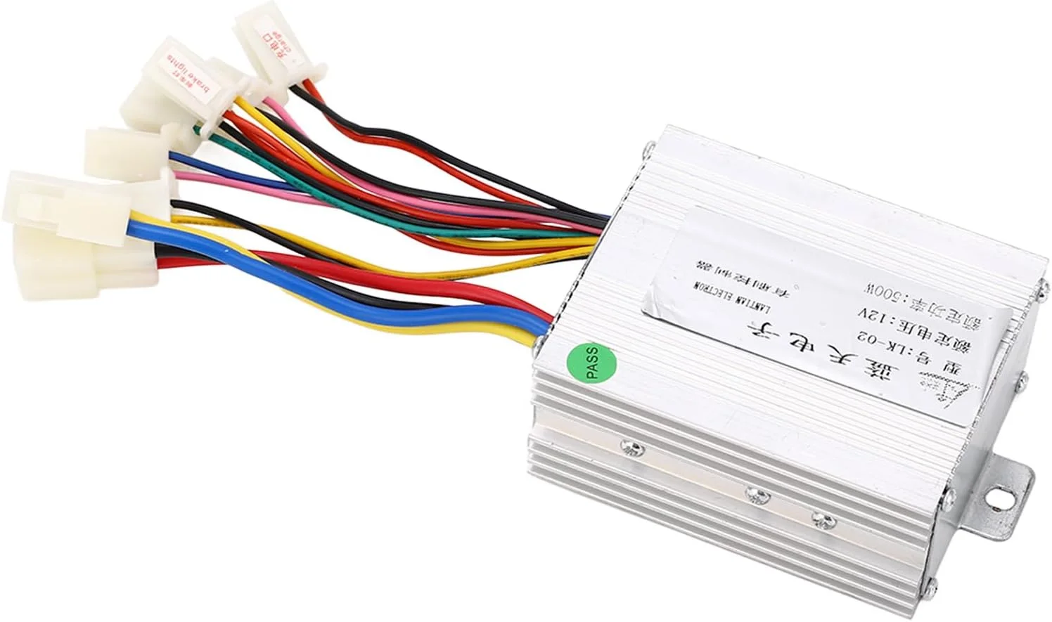 کیت کنترلر موتور براش 12 ولت 500 وات با اهرم گاز انگشتی و کلید برای ارتقاء دوچرخه برقی