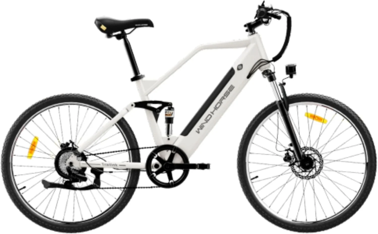 دوچرخه کوهستان برقی WINDHORSE، موتور 1000 وات، باتری 48 ولت، برد 75 کیلومتر، سرعت 60 کیلومتر در ساعت، لاستیک های پهن 20 اینچی، ترمزهای هیدرولیک، 7 دنده