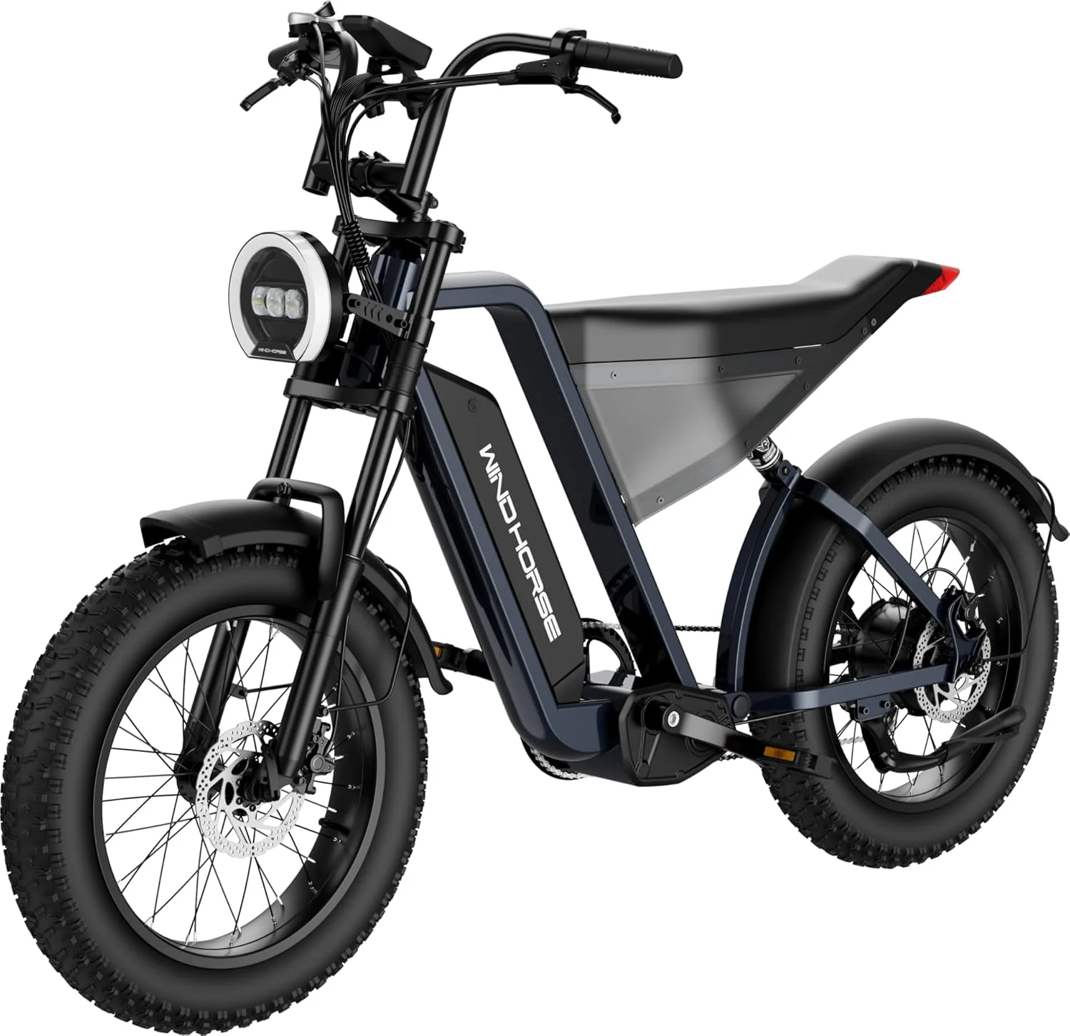 دوچرخه برقی Wind horse D3 – موتور قدرتمند، لاستیک‌های 20 اینچی، برد 70 کیلومتر، سیستم تعلیق دوگانه، اسکوتر برقی تاشو برای رفت و آمد بزرگسالان
