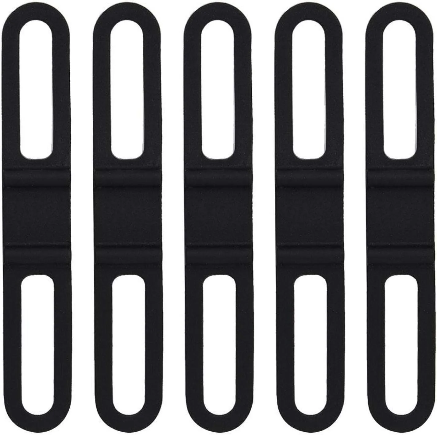 بسته 5 عددی بند سیلیکونی دوچرخه، بند لاستیکی الاستیک نگهدارنده چراغ قوه، بند بستن فرمان دوچرخه