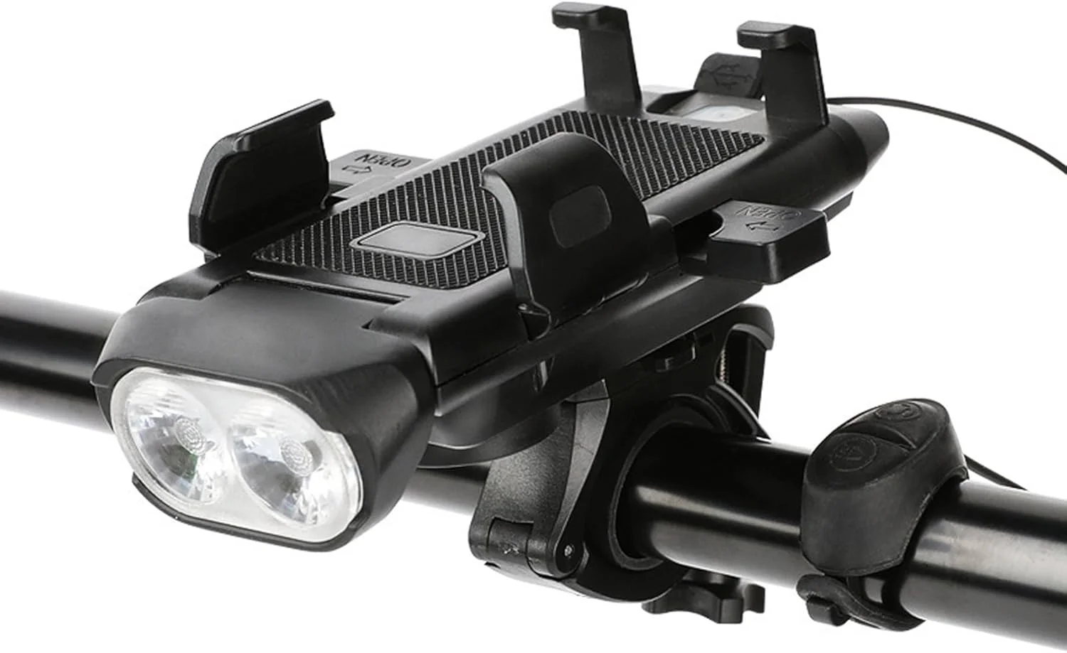 چراغ دوچرخه با بلندگو، نگهدارنده تلفن همراه و قابلیت شارژ - چراغ دوچرخه چند منظوره 4 در 1