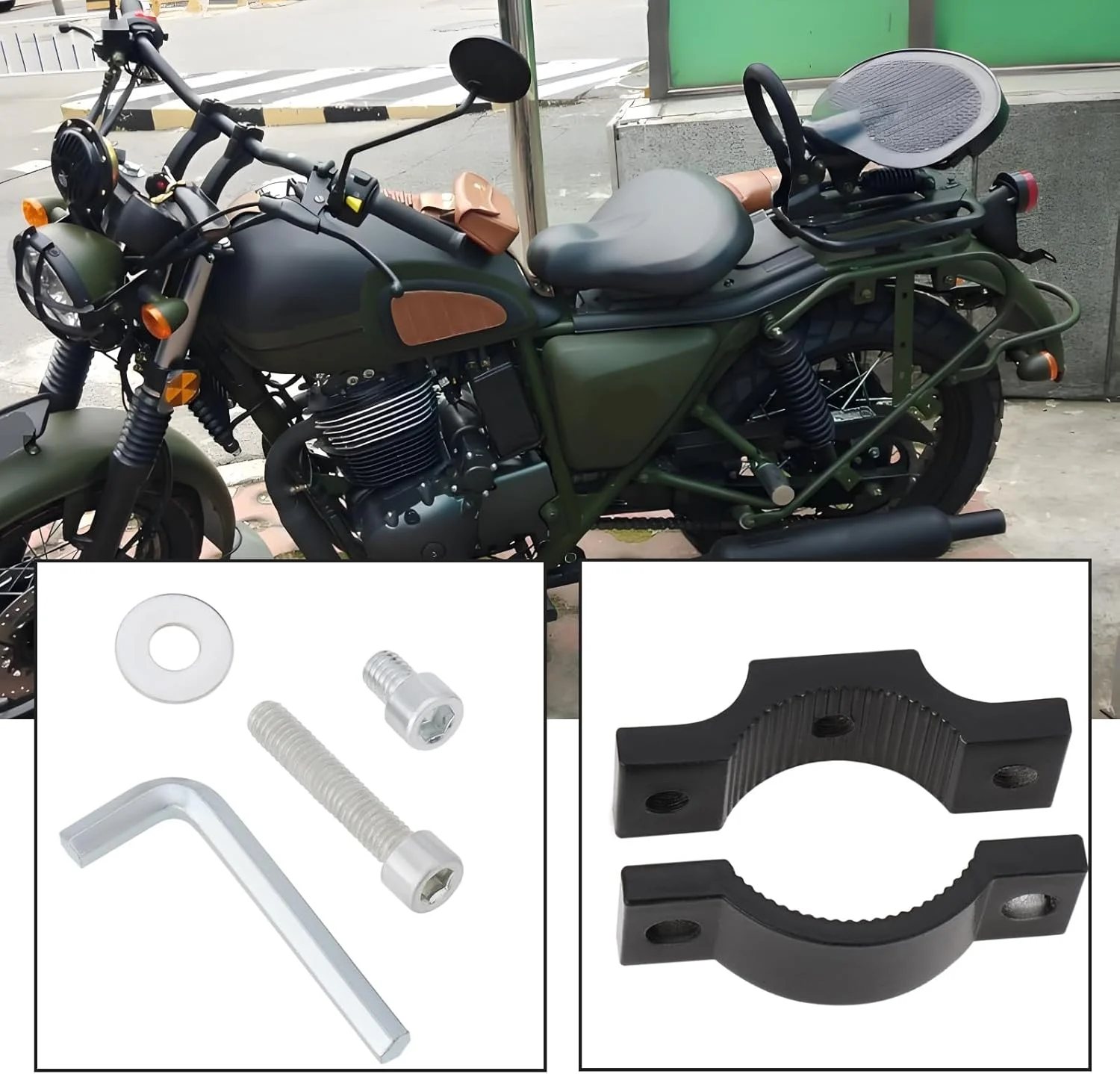 2 عدد بست گیره ای نگهدارنده میله چراغ، آلیاژ آلومینیوم مناسب برای لوله های دوچرخه با قطر 18-35 میلی متر، مشکی