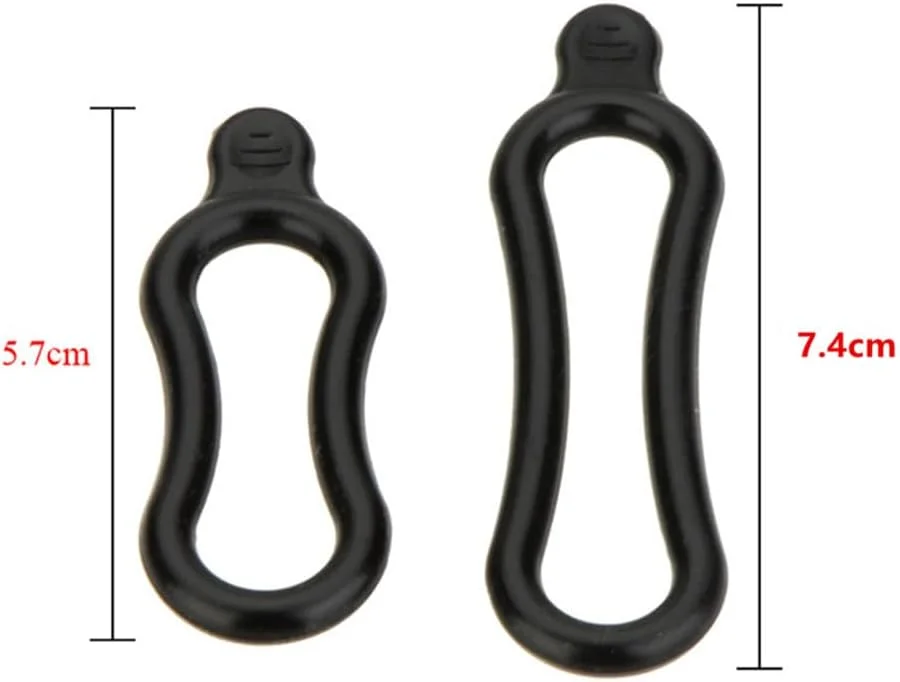 10 عدد حلقه لاستیکی دوچرخه، بست کمربندی حلقه ای، نوارهای لاستیکی الاستیک سبک وزن چند منظوره برای چراغ جلو LED دوچرخه (مشکی)