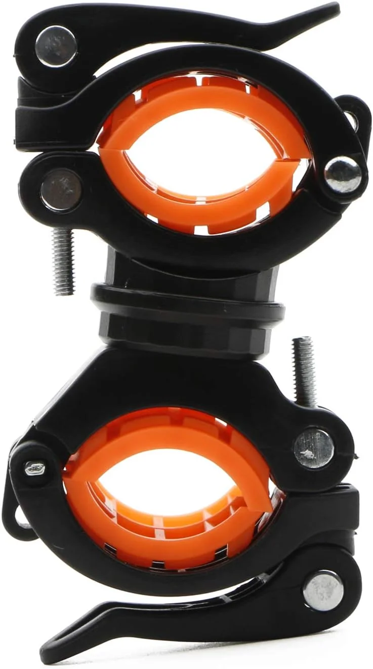 نگهدارنده چراغ قوه دوچرخه با قابلیت چرخش 360 درجه، بست گیره نگهدارنده چراغ قوه LED، بسته 4 عددی