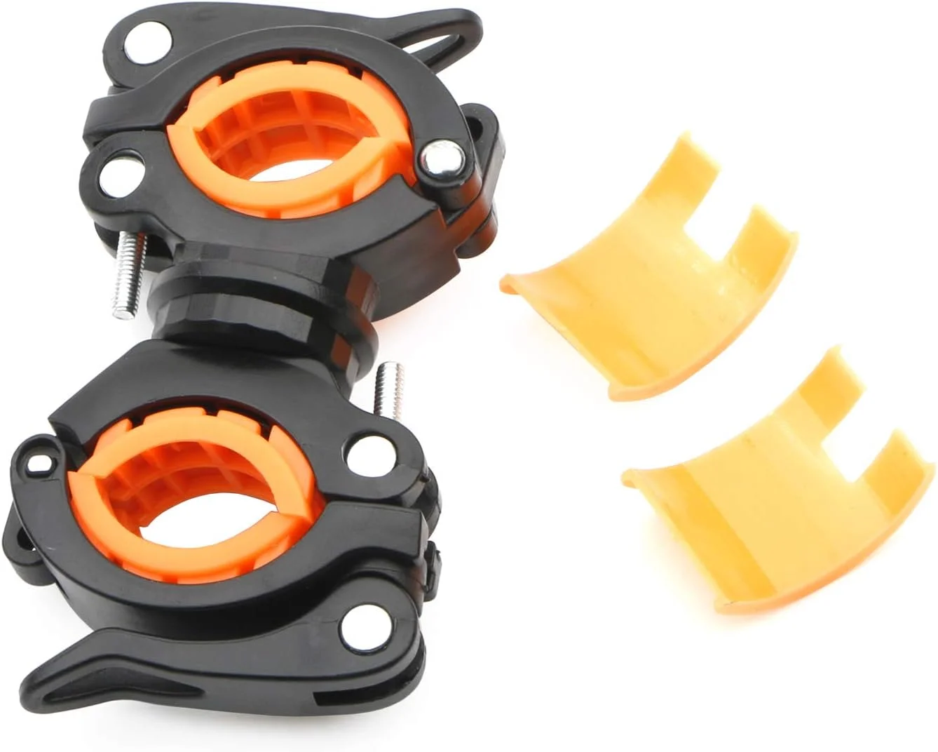 نگهدارنده چراغ قوه دوچرخه با قابلیت چرخش 360 درجه، بست گیره نگهدارنده چراغ قوه LED، بسته 4 عددی