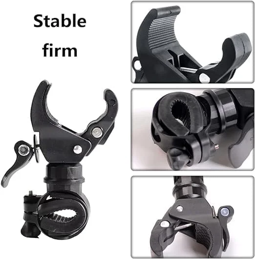 پایه چراغ قوه دوچرخه با قابلیت چرخش 360 درجه، گیره نگهدارنده چراغ قوه دوچرخه برای لامپ های LED