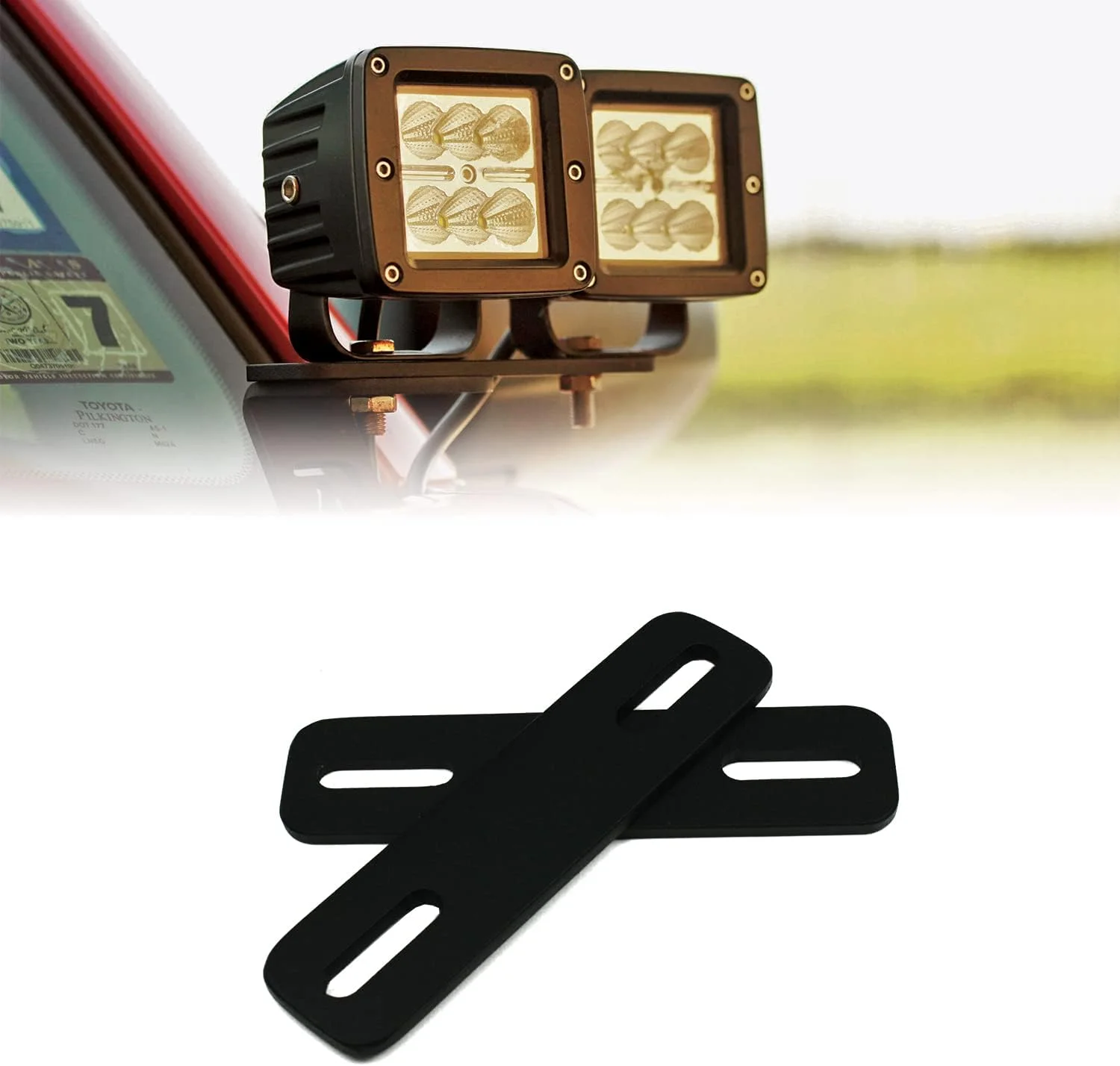 افزونه های براکت چراغ های جانبی Rago Fabrication (جفت) | سازگار با اکثر تولیدکنندگان براکت چراغ های جانبی | ساخت ایالات متحده آمریکا | نصب سریع و آسان