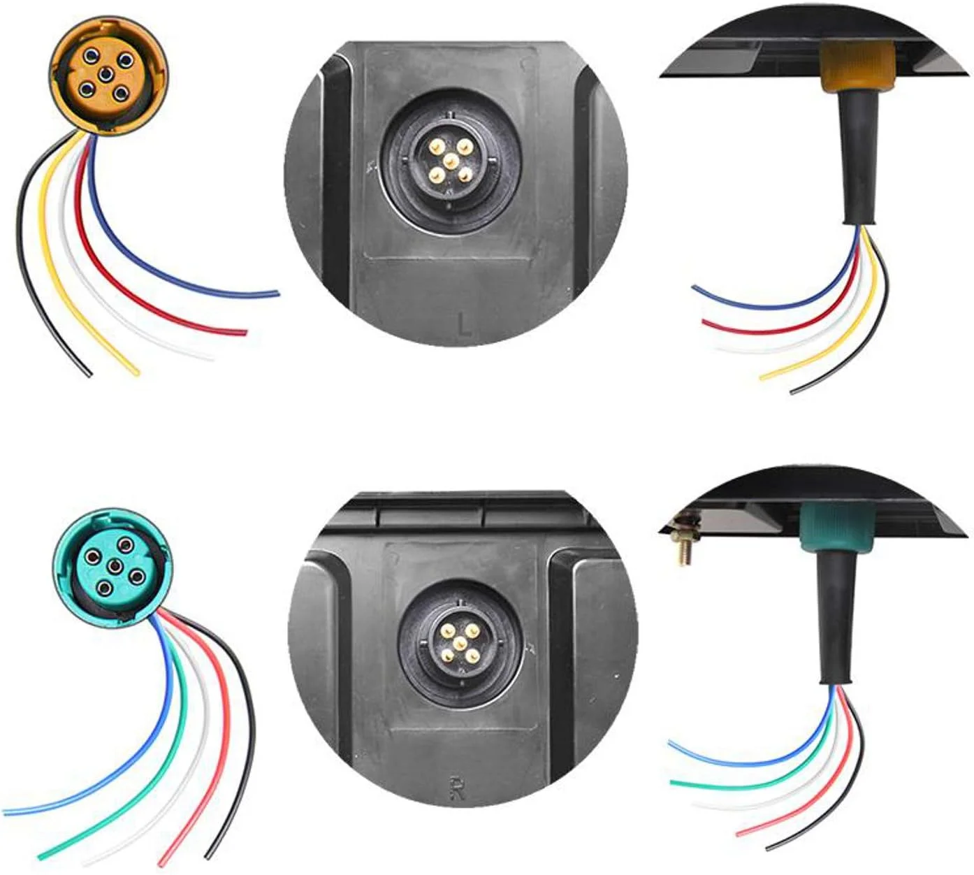 مجموعه اتصال 5 پین 15 سانتی متری برای چراغ های عقب مجموعه اتصال 5 پین 15 سانتی متری برای چراغ های عقب