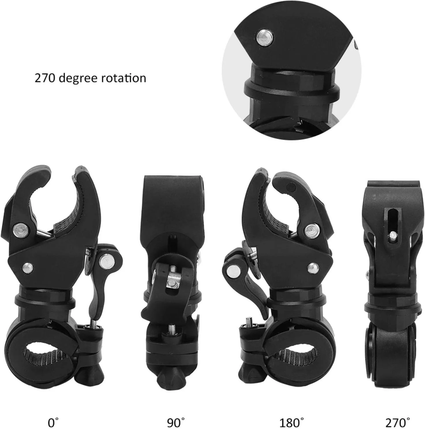 پایه چراغ قوه دوچرخه plplaaoo، نگهدارنده چراغ قوه، بست چراغ قوه برای دوچرخه، بست چند منظوره جهانی برای چراغ قوه دوچرخه، مناسب برای دوچرخه سواری