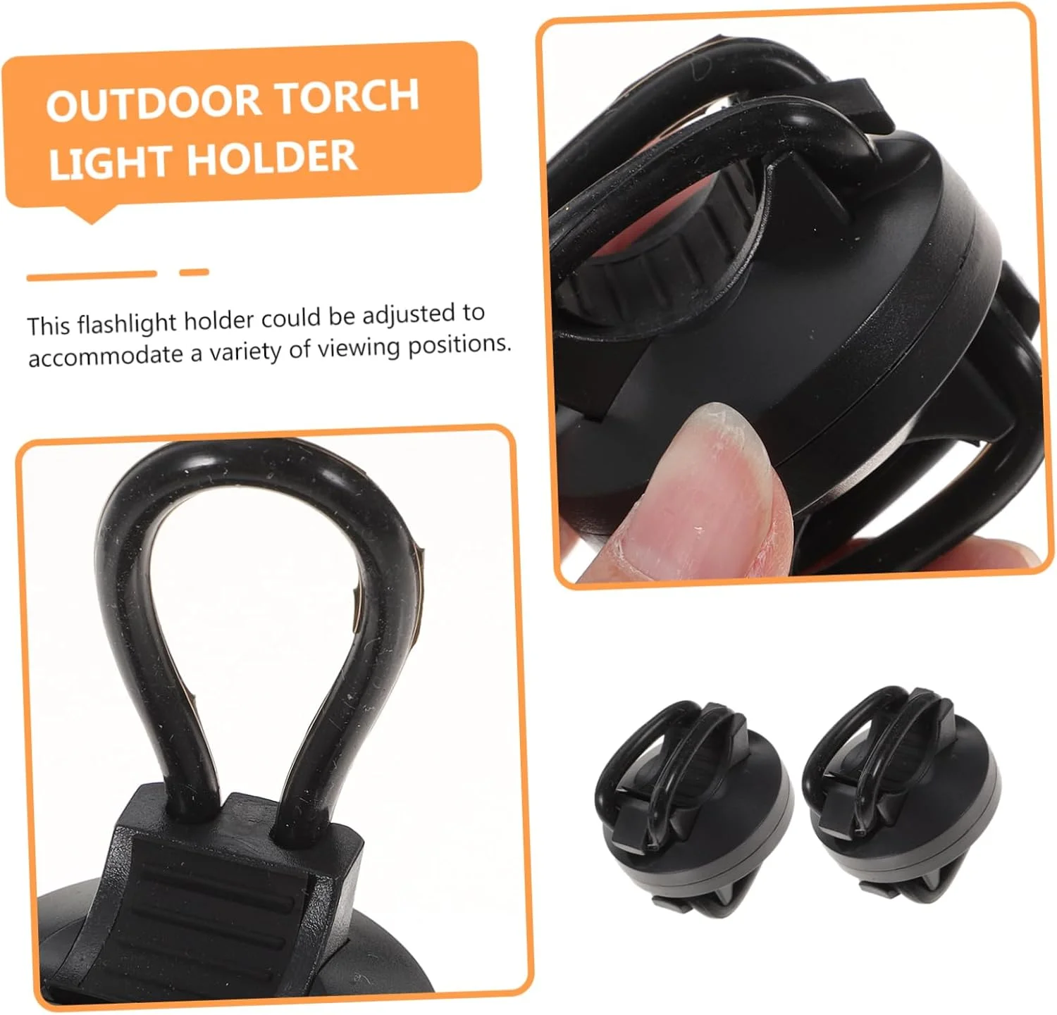 نگهدارنده چراغ قوه دوچرخه 2 عددی با قابلیت چرخش 360 درجه