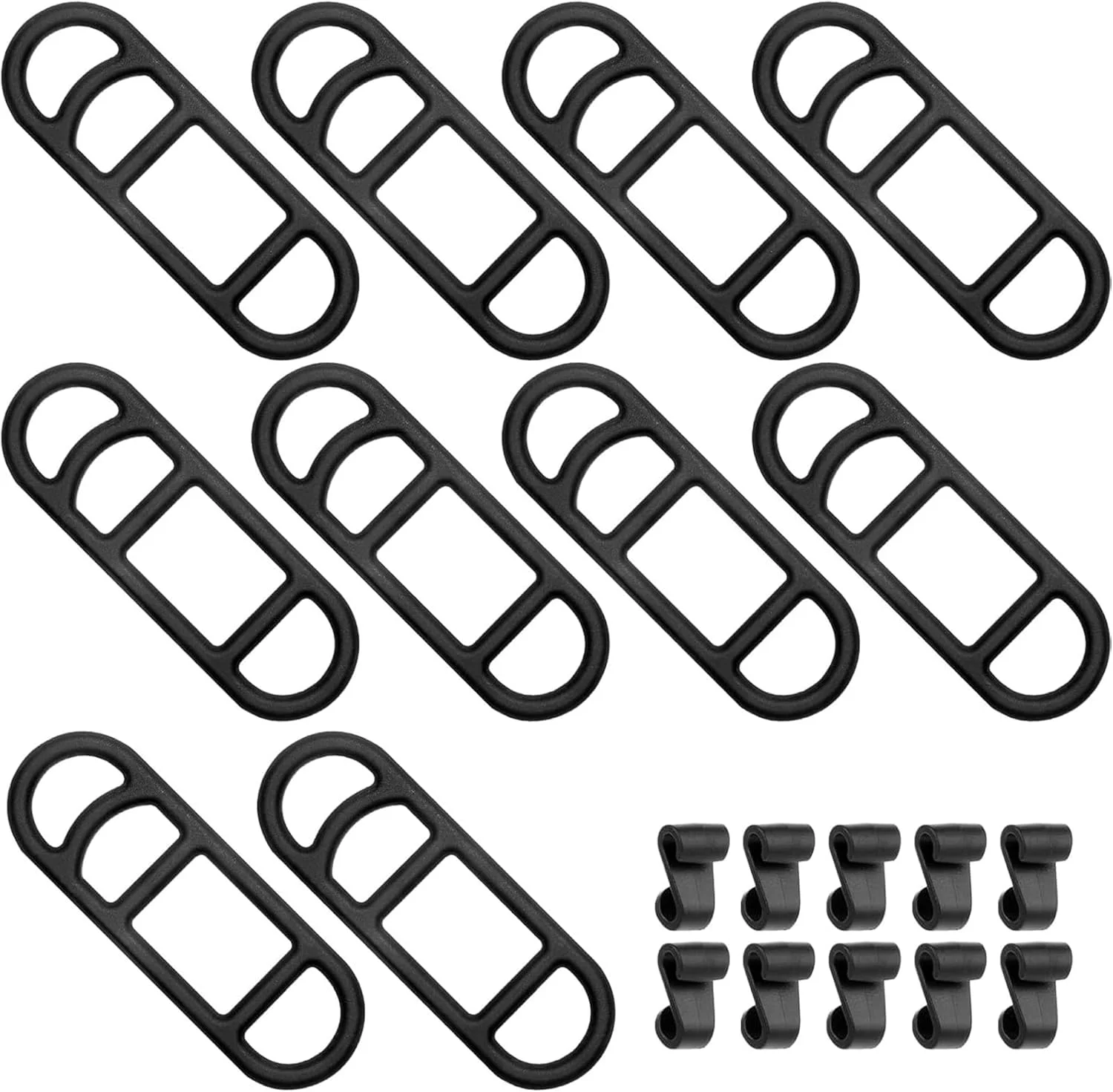 بسته 10 عددی بند سیلیکونی دوچرخه، حلقه های لاستیکی کششی مشکی رنگ، نگهدارنده کش الاستیک چراغ قوه، نگهدارنده فرمان سیلیکونی بند لاستیکی چراغ دوچرخه ال ای دی