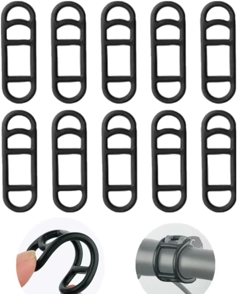 10 عدد بست سیلیکونی دوچرخه، نگهدارنده چراغ دوچرخه، بند سیلیکونی چراغ دوچرخه برای چراغ قوه، تلفن همراه، بلندگو، نگهدارنده چراغ فرمان دوچرخه، 70 x 24 میلی متر