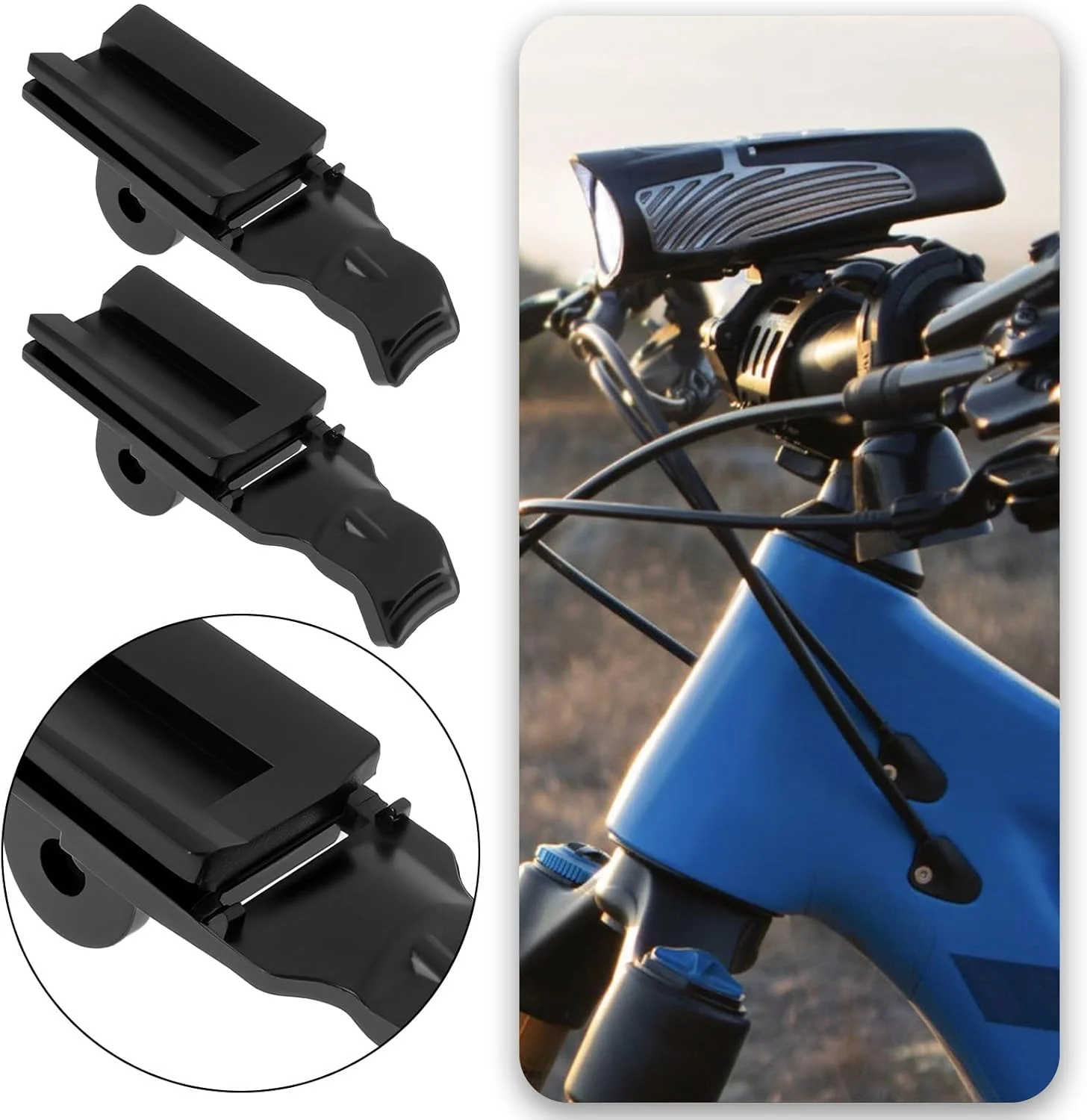 آداپتور پایه چراغ دوچرخه Lord of the Tools، 2 عددی، سازگار با NiteRider Lumina، Lumina Micro، سری Mako، Garmin، GoPro