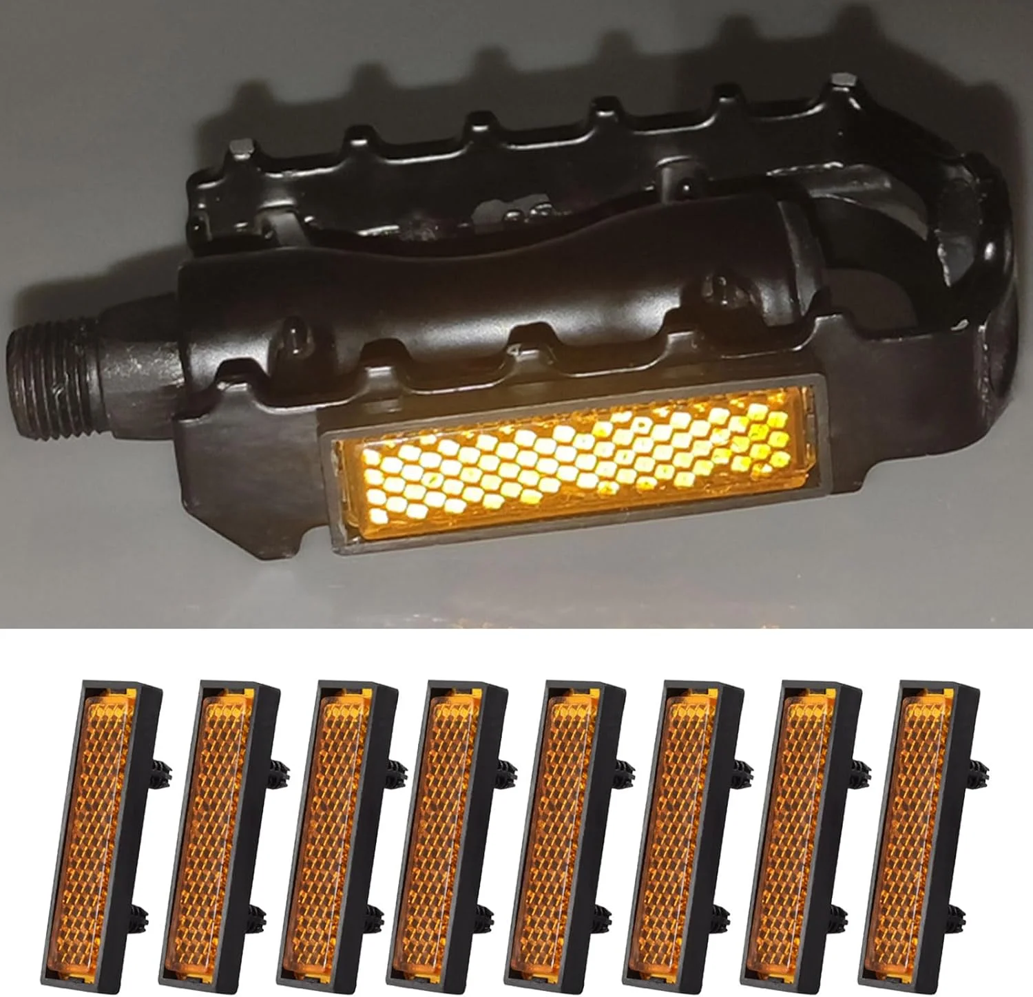 8 عدد شبرنگ پدال دوچرخه، شبرنگ چرخ دوچرخه، شبرنگ پدال تقویت شده برای جایگزینی شبرنگ دوچرخه