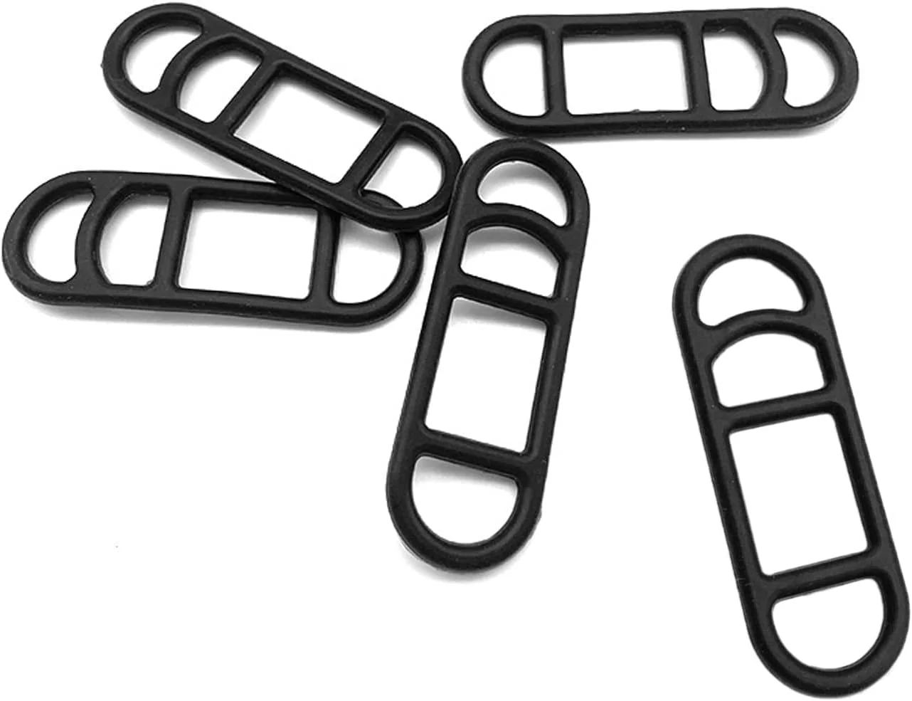 ۵ عدد بند سیلیکونی چراغ دوچرخه، بند لاستیکی سیلیکونی برای نصب چراغ دوچرخه، مشکی (۷۰x۲۳ میلی متر)