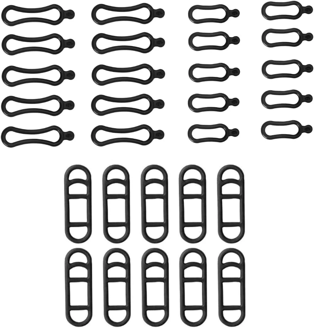 بسته 30 عددی کش لاستیکی چراغ دوچرخه، حلقه های لاستیکی کشی سیلیکونی نگهدارنده چراغ قوه، چراغ ال ای دی دوچرخه