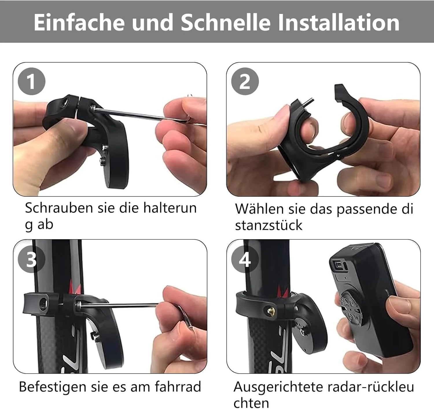 براکت لبه دوچرخه RTL515 RTL510 RVR315، پایه چراغ عقب، میله صندلی برای چراغ عقب رادار، لوازم جانبی دوچرخه MTB