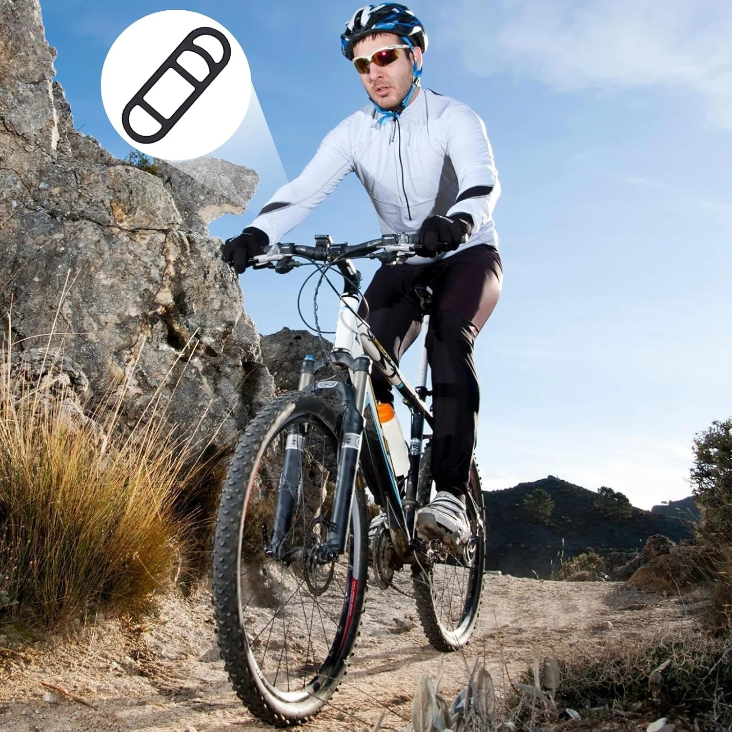 بسته 24 عددی حلقه های لاستیکی کششی دوچرخه، نگهدارنده بند لاستیکی چراغ دوچرخه، بند سیلیکونی دوچرخه برای دوچرخه کوهستان، دوچرخه جاده، 4 مدل