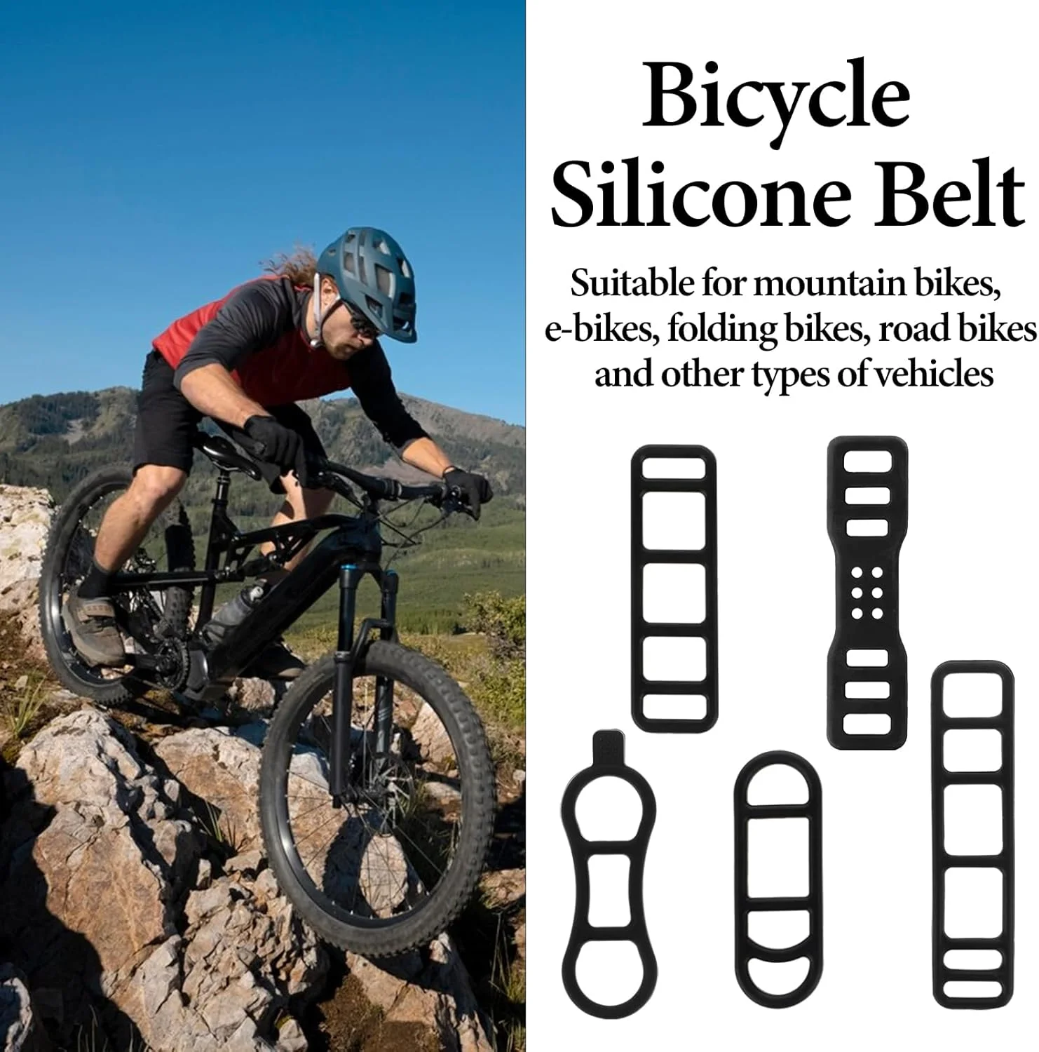 44 عدد بند لاستیکی چند منظوره برای نصب چراغ قوه روی دوچرخه، بند سیلیکونی چراغ دوچرخه، بند سیلیکونی برای نصب تلفن همراه، اسپیکر، نگهدارنده چراغ، مناسب برای دسته دوچرخه (چند سایز)
