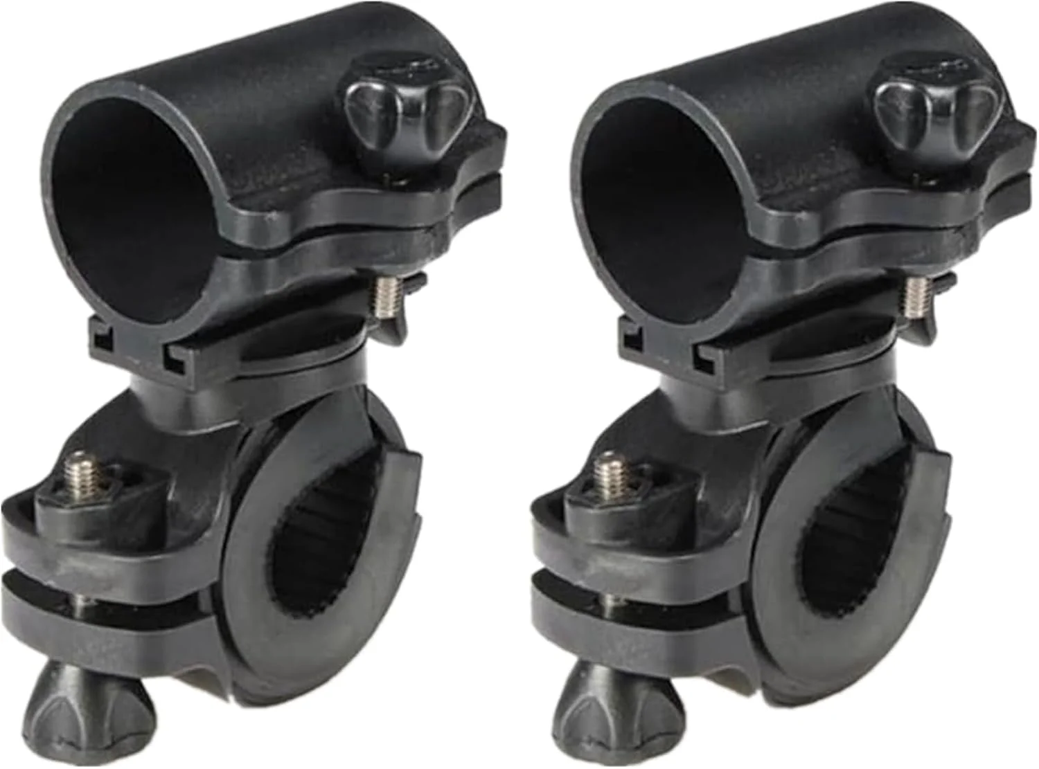 2 عدد نگهدارنده چراغ دوچرخه، پایه یونیورسال با چرخش 360 درجه برای لوازم جانبی دوچرخه