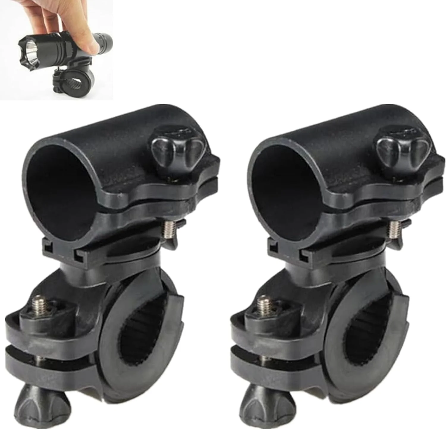 2 عدد پایه نگهدارنده چراغ قوه دوچرخه، پایه نگهدارنده جهانی چراغ قوه دوچرخه با قابلیت چرخش 360 درجه برای دوچرخه سواری