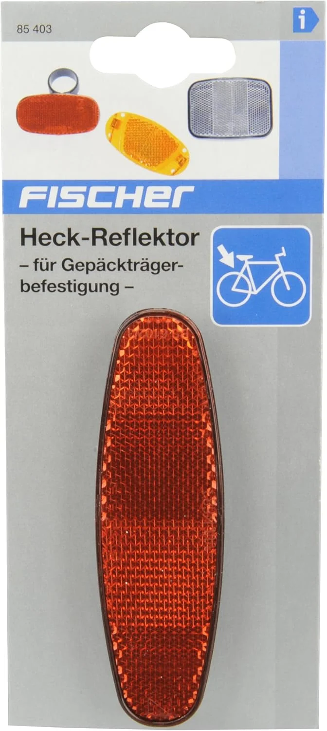 چراغ خطر عقب دوچرخه فیشر، نصب بر روی باربند، قرمز، سایز واحد