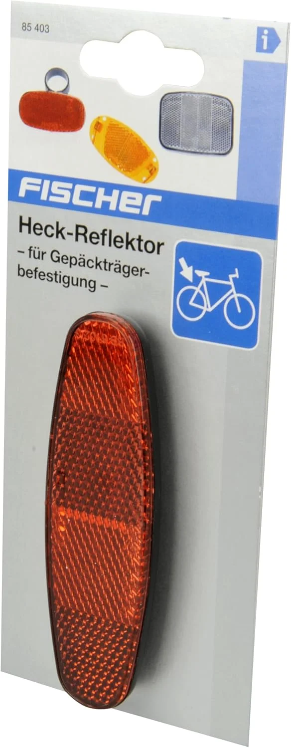 چراغ خطر عقب دوچرخه فیشر، نصب بر روی باربند، قرمز، سایز واحد