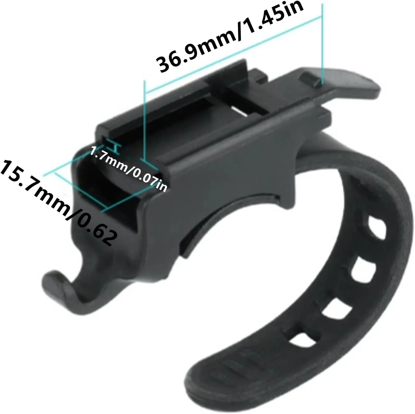 پایه چراغ دوچرخه، نگهدارنده محکم چراغ جلو دوچرخه، پایه چراغ جلو برای QD250 YQ200400، مشکی