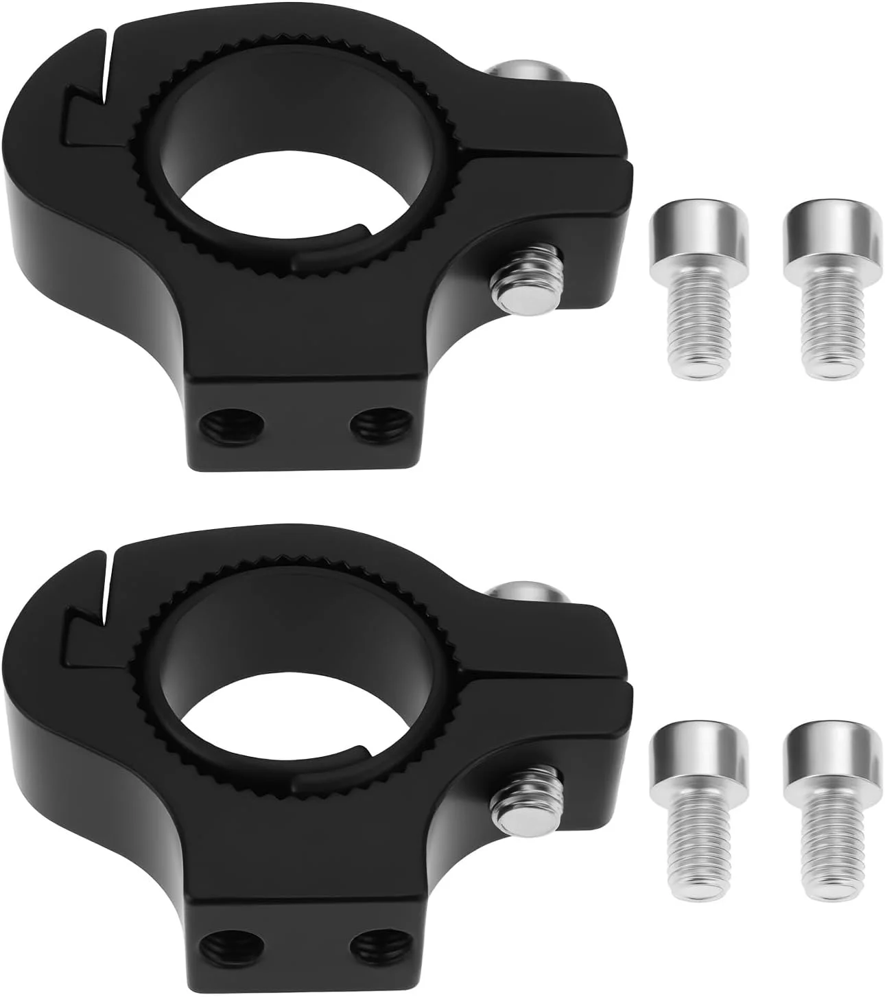 EMSea 2 عدد نگهدارنده چراغ جلو موتور سیکلت، آداپتور قفس بطری دوچرخه مناسب برای لوله با قطر 20-25 میلی متر، مشکی