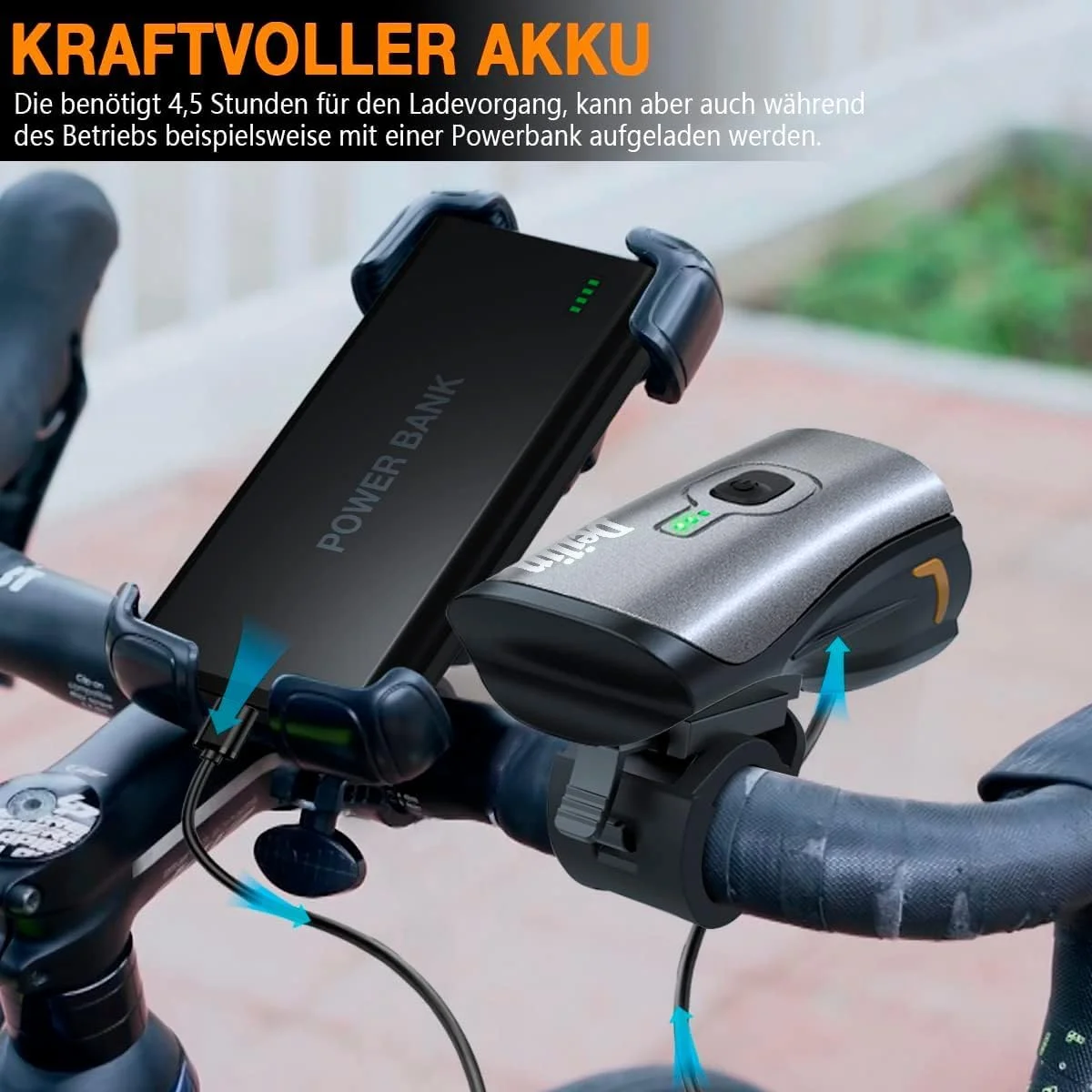 ست چراغ دوچرخه Deilin، چراغ دوچرخه LED تا 70 لوکس، چراغ دوچرخه قابل شارژ USB، چراغ های دوچرخه ضد آب IPX5، چراغ جلو و عقب، ست چراغ دوچرخه