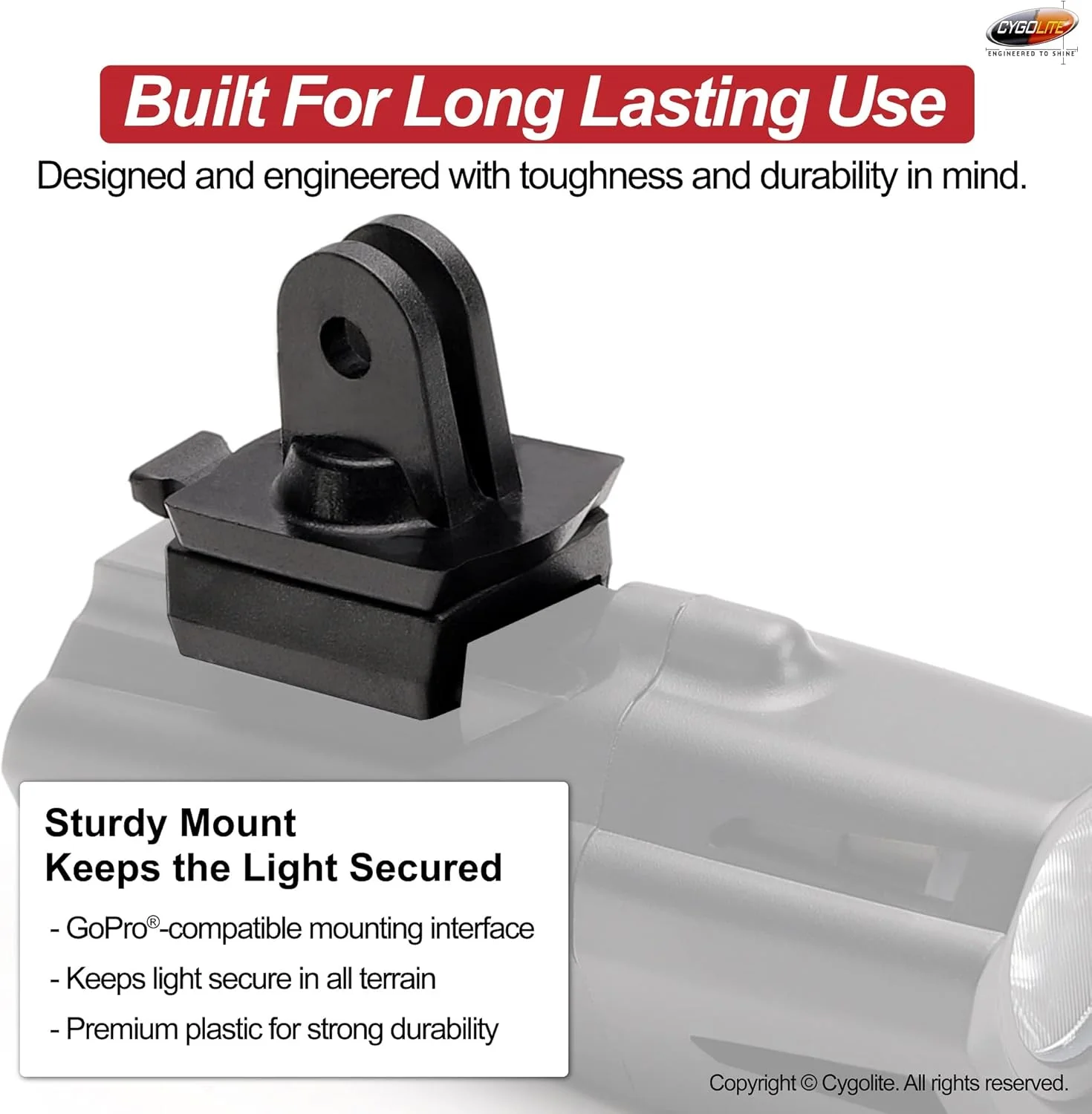 آداپتور چراغ سیگولایت Velocity، Ranger، Expilion، Metro و Streak Series برای چراغ جلو دوچرخه، سازگار با پایه GoPro