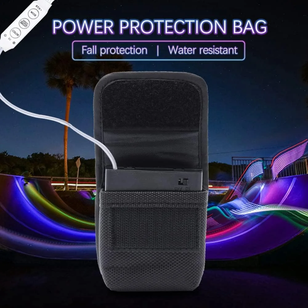 چراغ اسکوتر برای سواری در شب، چراغ های LED اسکیت برد، 2 عدد نوار نور با گزینه های نورپردازی RGB خنک به طول 2.62 فوت با باتری - چراغ های ایمنی برای تجهیزات ورزشی