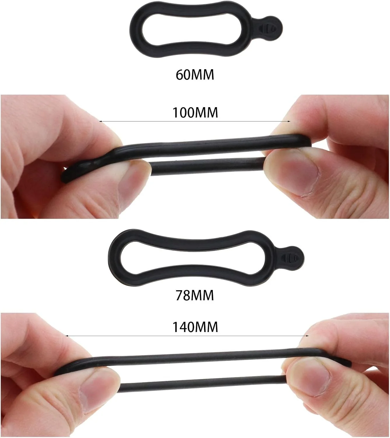 بست های سیلیکونی دوچرخه برای اتصال چراغ دوچرخه، چراغ قوه، چراغ پیشانی، حلقه های کششی O، نگهدارنده نصب لوازم جانبی دوچرخه 12 عددی