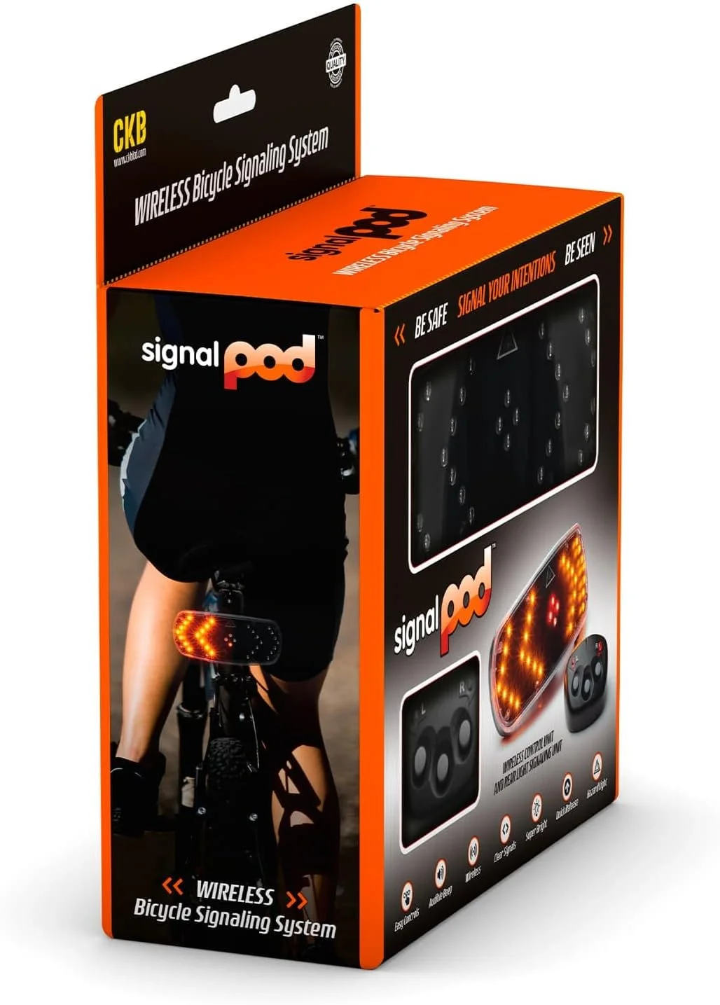 سیستم علامت دهی دوچرخه CKB LTD با کنترل از راه دور بی سیم - چراغ های راهنمای دوچرخه - پاد سیگنال گجت دوچرخه سواری