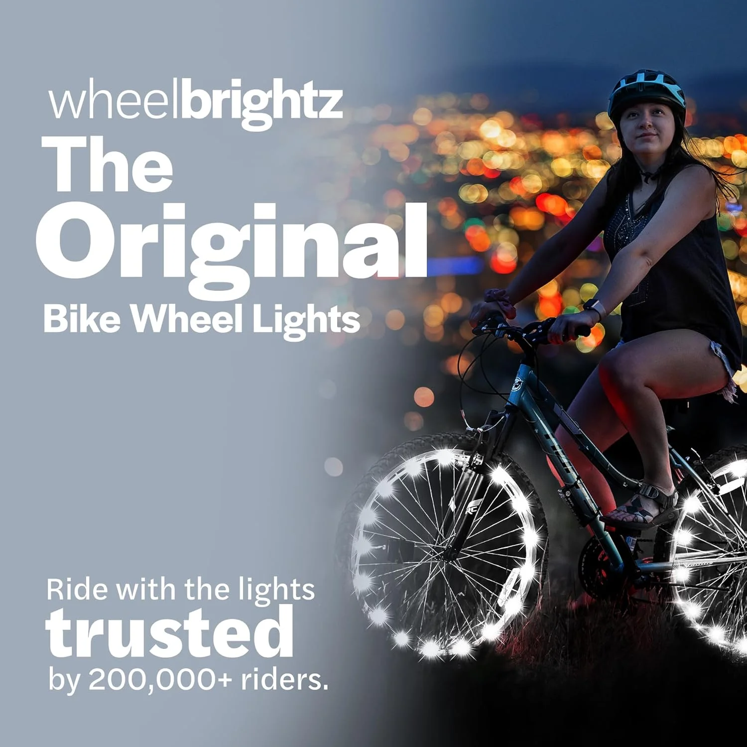 چراغ های LED چرخ دوچرخه Brightz WheelBrightz، سفید، بسته 2 عددی - چراغ های LED دوچرخه برای لاستیک دوچرخه - بهترین هدیه سرگرم کننده در فضای باز برای دوست، مادر، پدر، پسر یا دختر