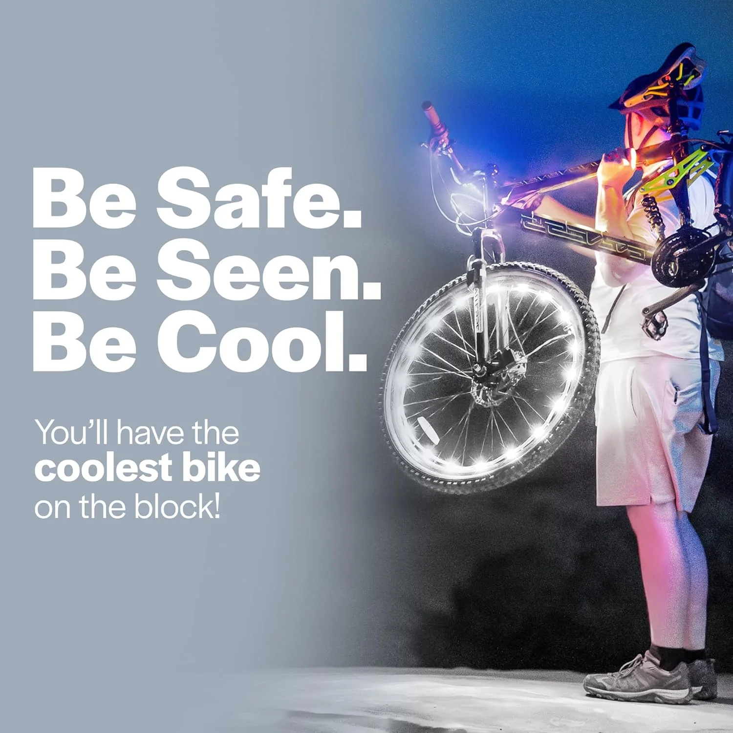 چراغ های LED چرخ دوچرخه Brightz WheelBrightz، سفید، بسته 2 عددی - چراغ های LED دوچرخه برای لاستیک دوچرخه - بهترین هدیه سرگرم کننده در فضای باز برای دوست، مادر، پدر، پسر یا دختر