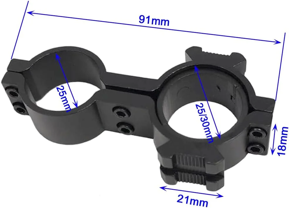 نگهدارنده چراغ قوه 25/30 میلی متری با پیچ های استیل ضد زنگ