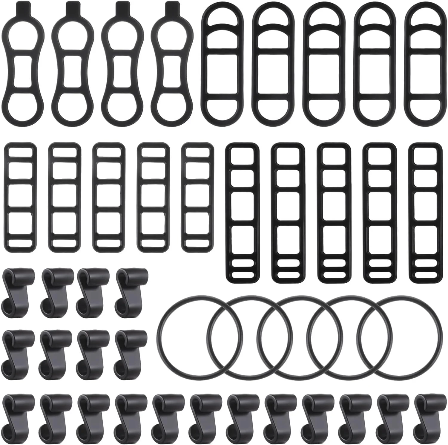 بسته 25 عددی بند سیلیکونی دوچرخه، بند لاستیکی الاستیک چراغ دوچرخه با قلاب کوچک برای چراغ های دوچرخه، چراغ قوه، کیلومتر شمار، بلندگو، زنگ دوچرخه