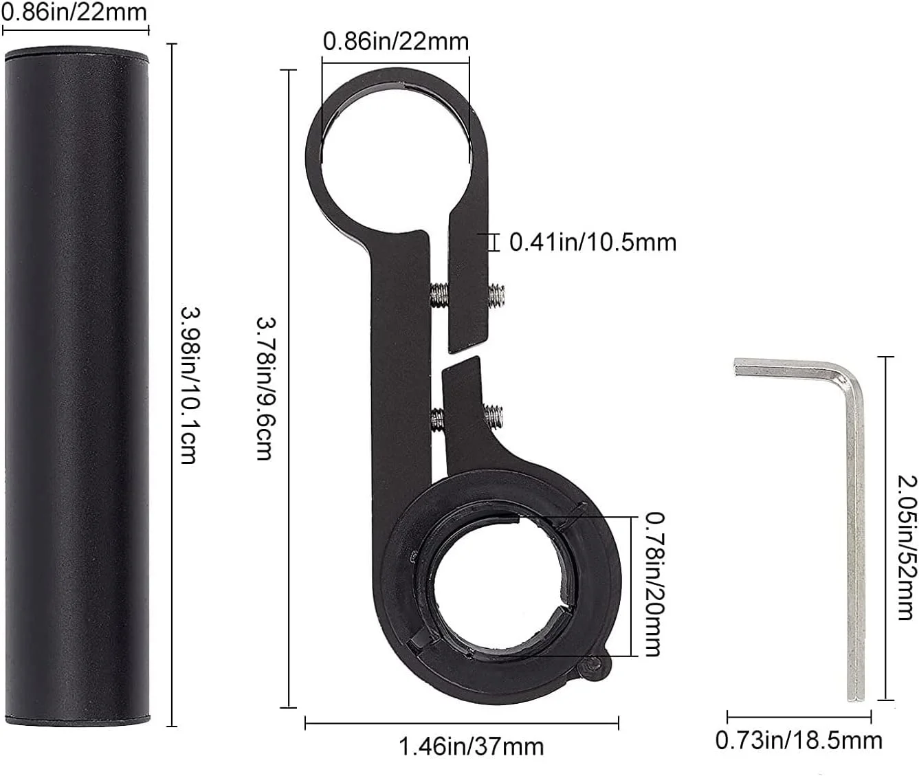 افزایش دهنده فرمان دوچرخه با بست های گیره ای، براکت توسعه دهنده فرمان دوچرخه آلومینیومی جهانی برای نگه داشتن چراغ موتور سیکلت، سرعت سنج GPS، نگهدارنده تلفن