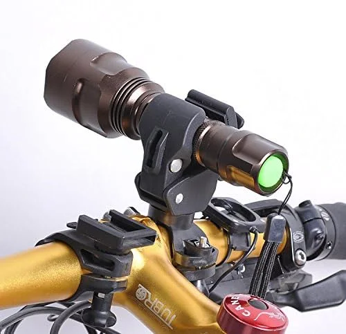 نگهدارنده چراغ قوه 2 عددی، نگهدارنده یونیورسال چراغ قوه، بست نصب دوچرخه، گیره چراغ قوه با چرخش 360 درجه برای دوچرخه سواری