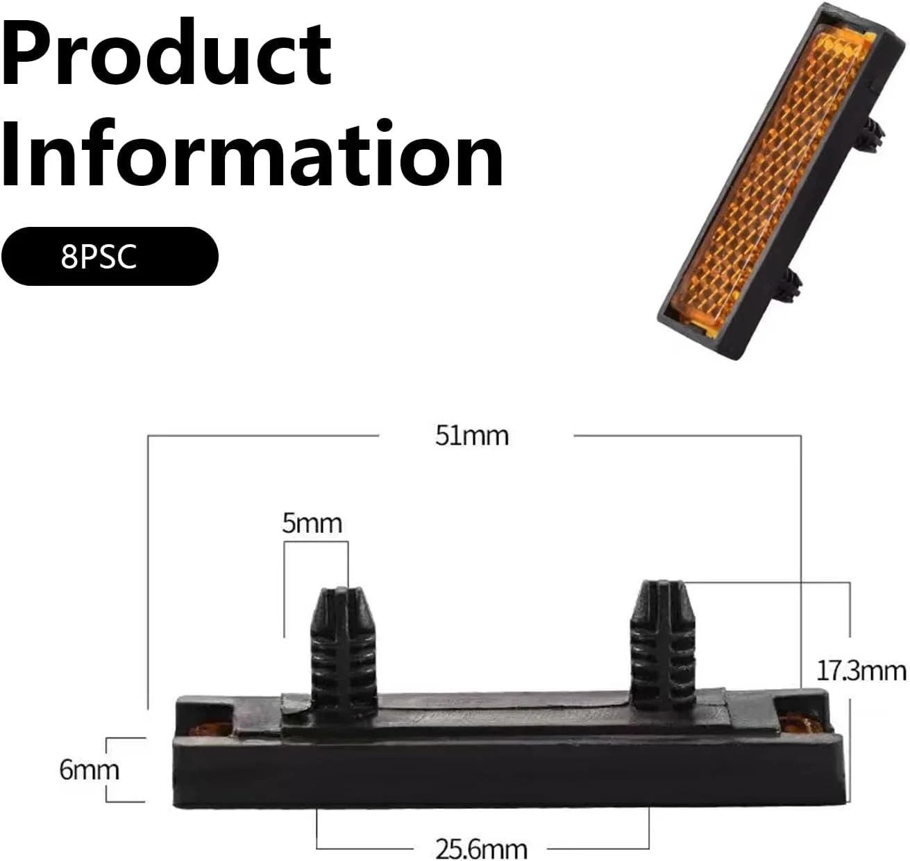 مجموعه 8 تایی شبرنگ دوچرخه، شبرنگ دوچرخه، مجموعه شبرنگ دوچرخه برای چشم گربه ای، مجموعه پدال شبرنگ دوچرخه، مجموعه شبرنگ دوچرخه، شبرنگ چشم گربه ای ایمنی شب بازتابنده