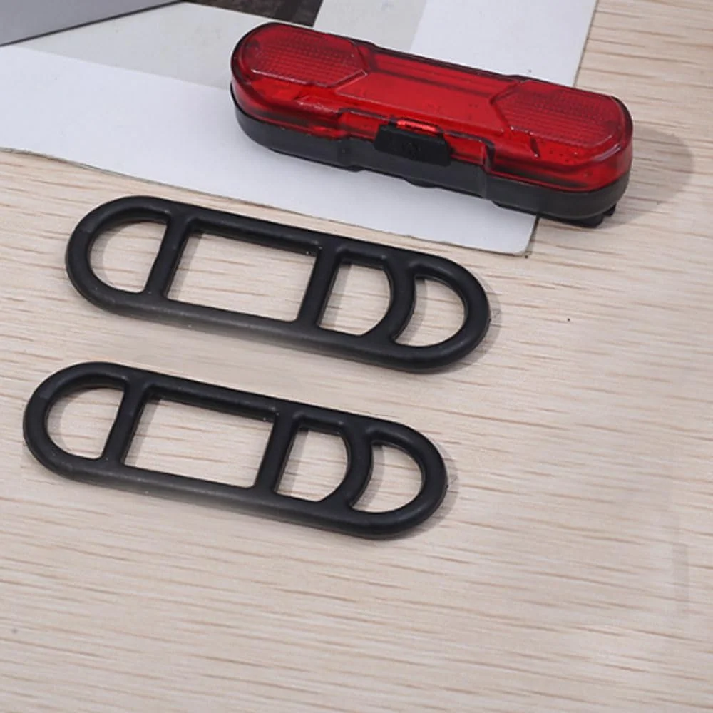 بسته 20 عددی بند سیلیکونی دوچرخه، حلقه های لاستیکی کششی دوچرخه، نگهدارنده بند الاستیک چراغ قوه، مشکی