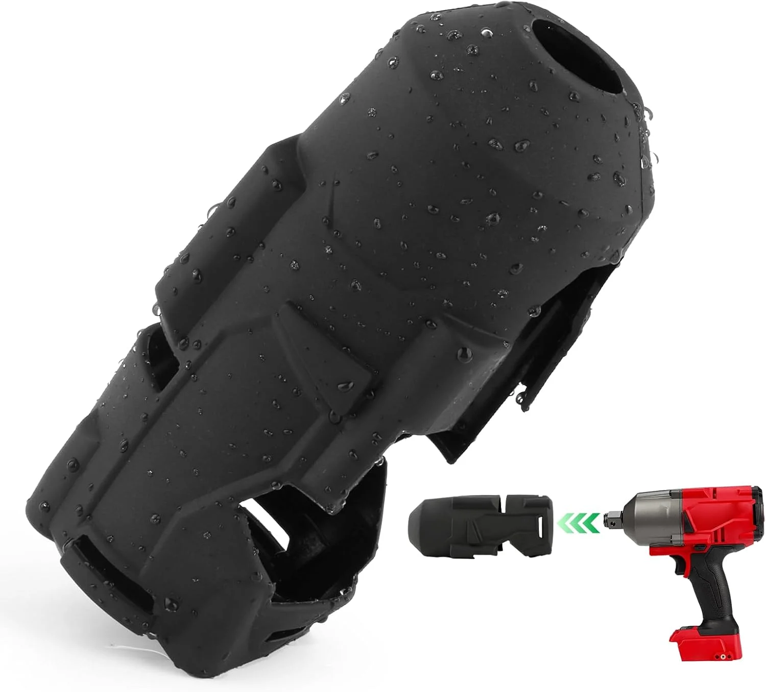 محافظ بدنه مدل 49-16-2864 برای آچار بکس M18 High Torque Impact سازگار با Milwaukee 2864-20 2863-20 2862-20 3/4" Fuel High Torque Impact، لوازم جانبی مشکی