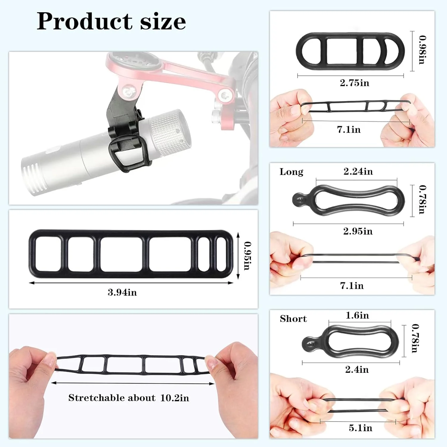 بسته 35 عددی بندهای سیلیکونی دوچرخه، حلقه های لاستیکی کشی دوچرخه
